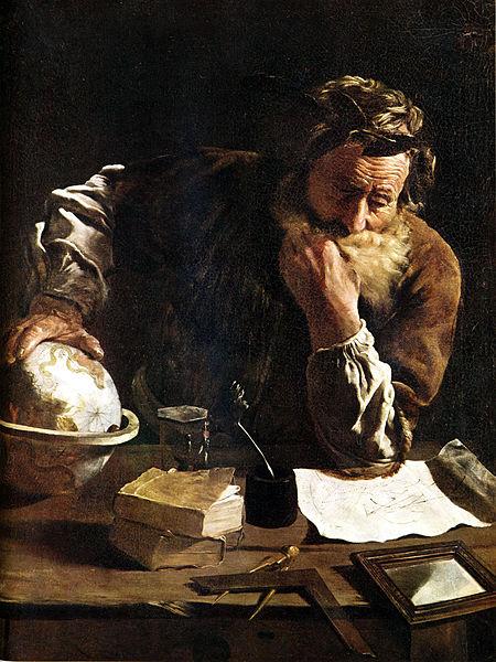 Domenico  Feti Archimedes Thoughtful oil painting picture